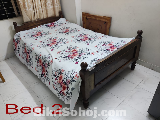 আকাশমনি কাঠের সেমি ডাবল খাট